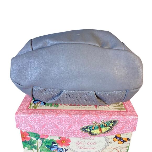 Nicole Miller Slouchy Shoulder Bag Casual Soft Sided Dual handle Silver Accents - Picture 5 of 16